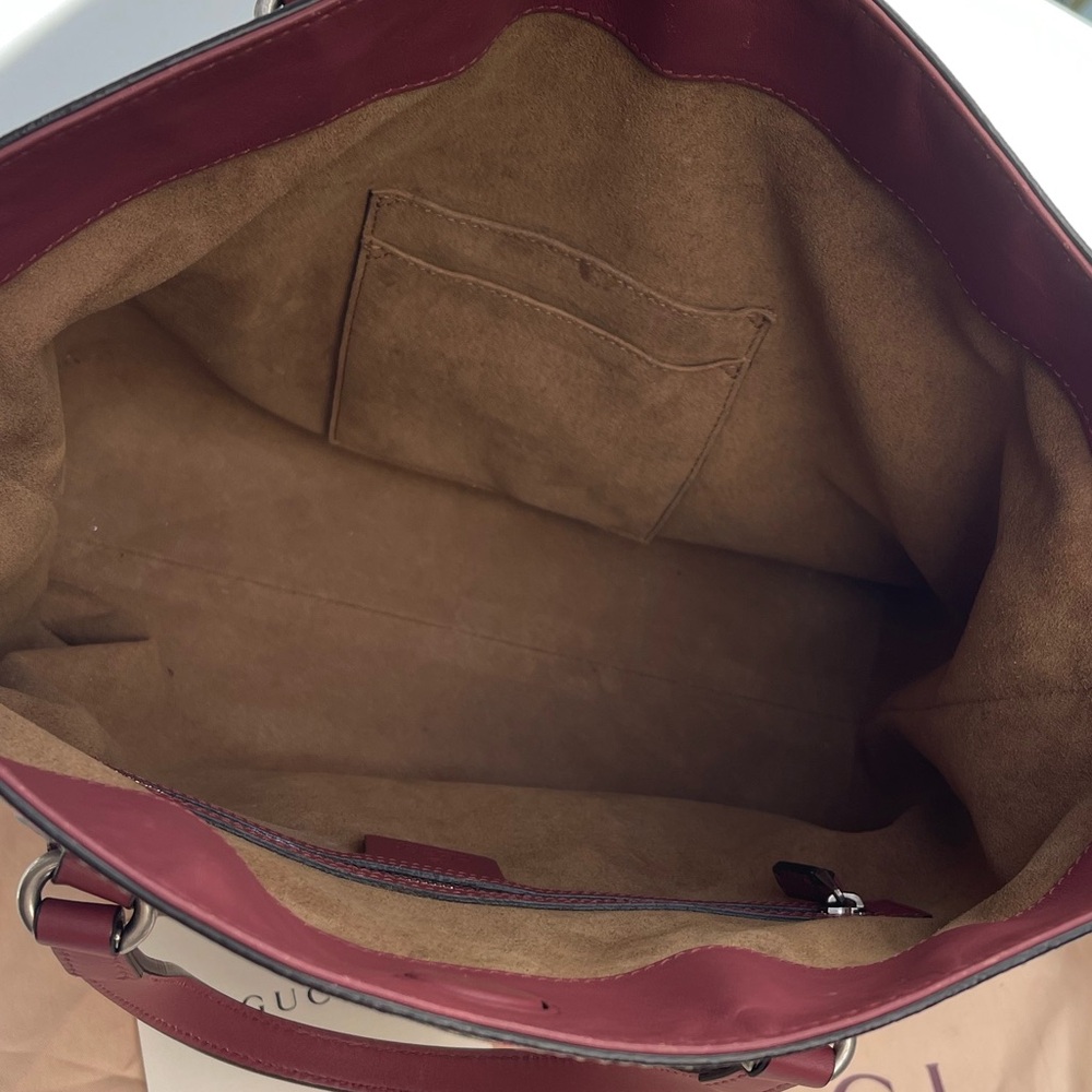 Authentic Gucci GG Supreme Monogram Bloom Linea A Fold-over Tote Crossbo… - Picture 15 of 16